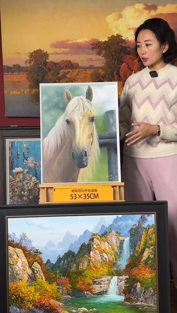 油画【10号】约53*35cm丨朝鲜原创纯手绘孤品油画丨顺丰包邮