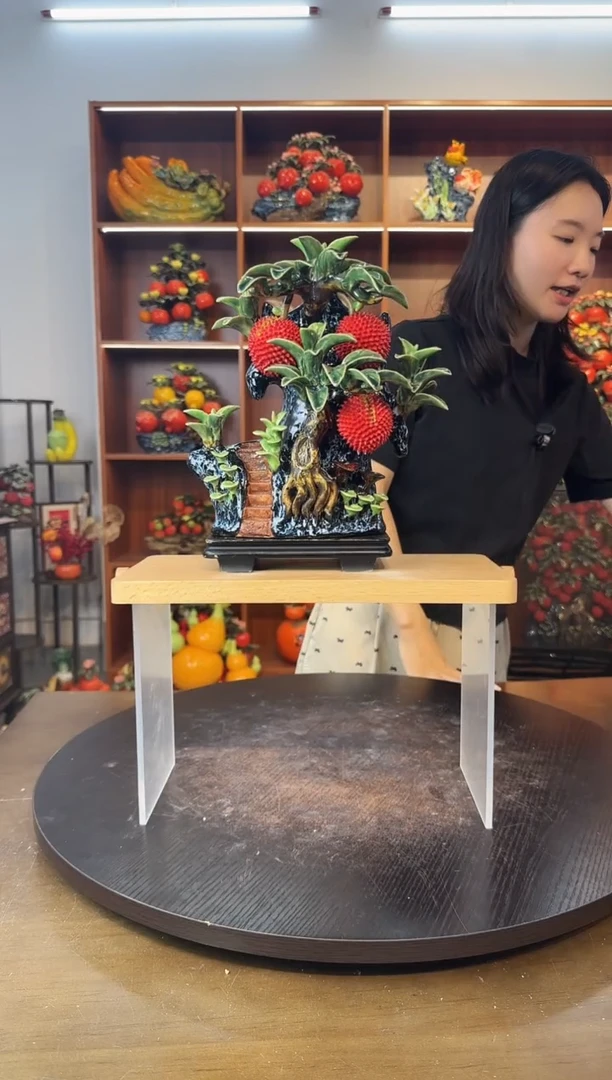 陶瓷步步高三粒荔枝