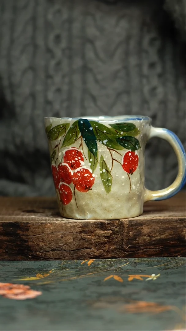 【闪购商品】杯釉下彩手工手绘同款陶器