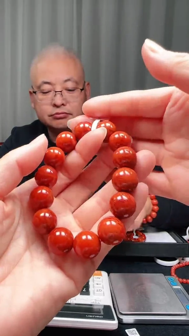 未镶嵌多样性发一件南红玛瑙橘**光15mm瓦西火焰纹圆珠单圈
