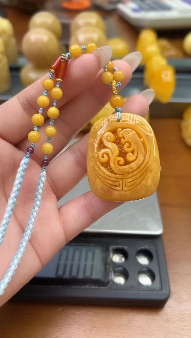 裸石琥珀未镶嵌琥珀蜜蜡吊坠