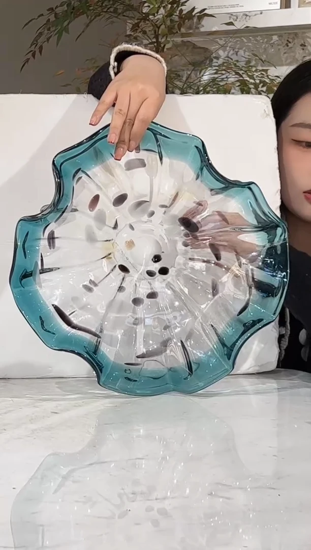 【闪购商品】琉璃荷叶果盘