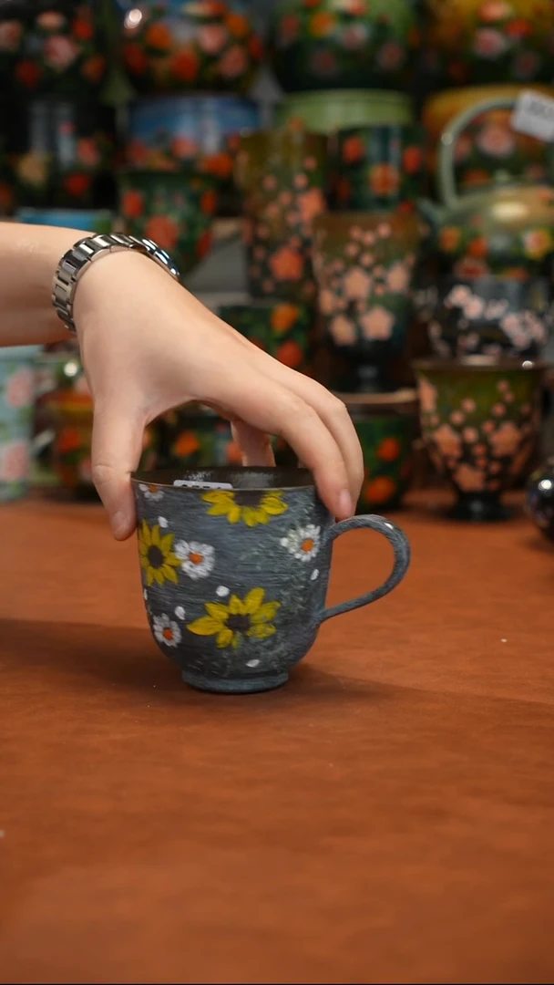 紫砂油画手绘釉下彩