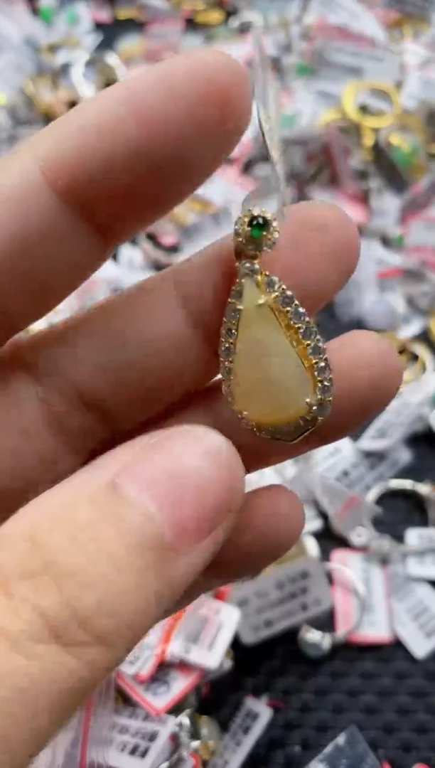 翡翠戒指银S925镶嵌9999---3