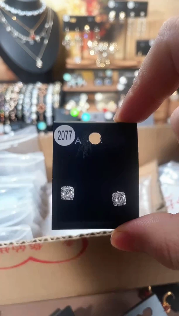 合金925银锆石豆2077