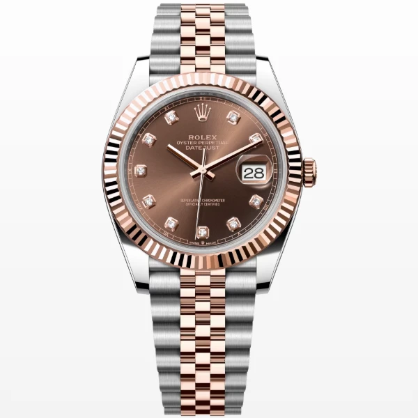 99新 Rolex/劳力士 日志126331/41表径咖盘钻刻/单表男士腕表