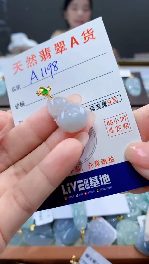颈饰未镶嵌翡翠天然翡翠A货挂件