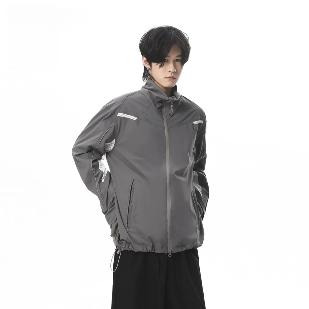 WIND BLOWS2025户外凉感透气拼接立领运动防晒服