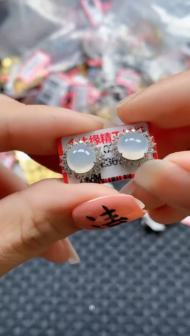 银S925镶嵌戒指翡翠天然A货缅甸翡翠