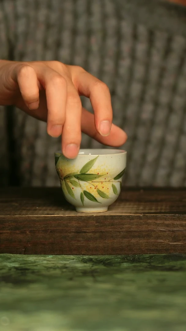 陶瓷青诗集手工手绘瓷器