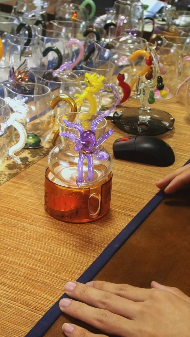 【闪购商品】海神八爪鱼公杯加琥珀色温茶器晶焱金标