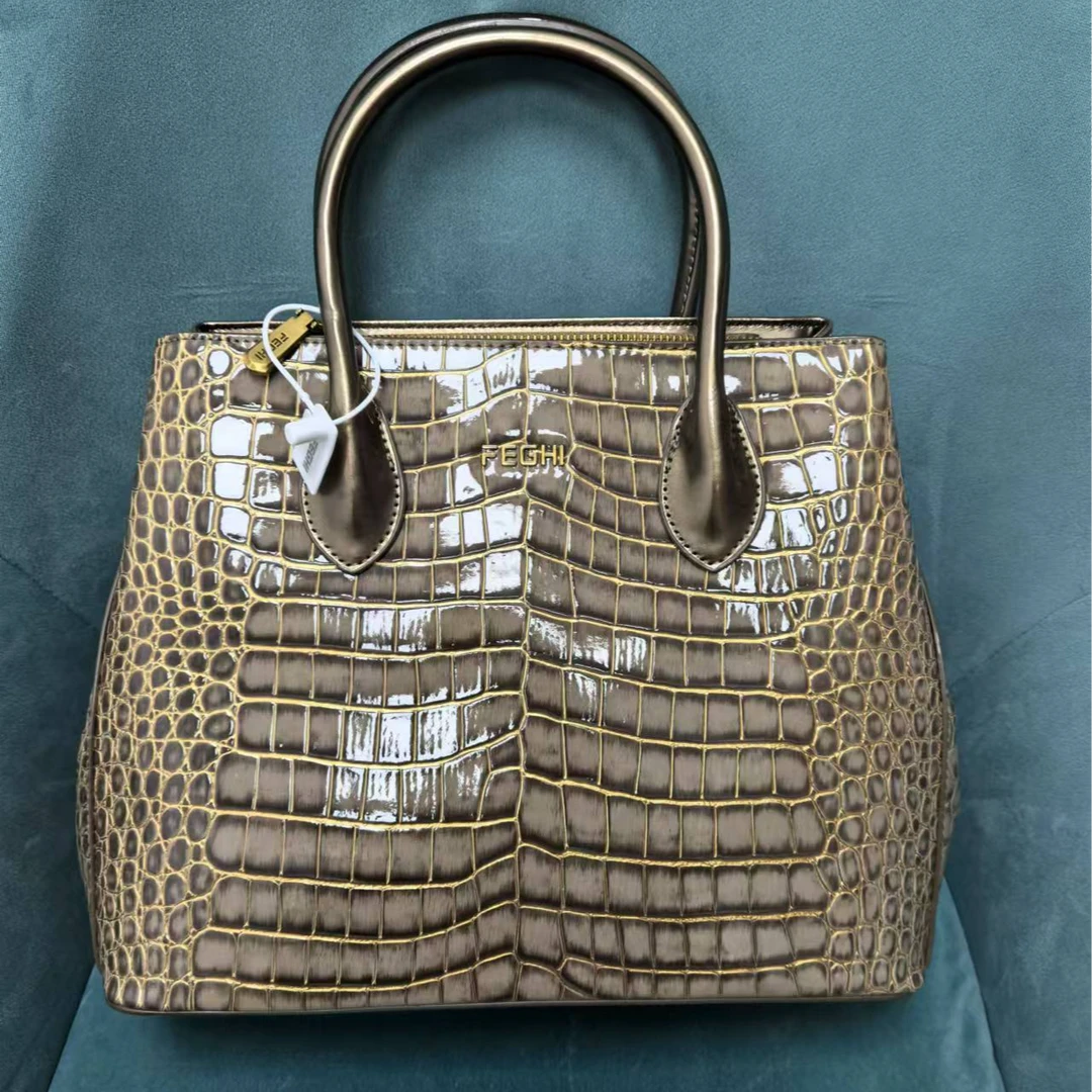 时尚百搭鳄鱼纹贵妇手提包托特包 084