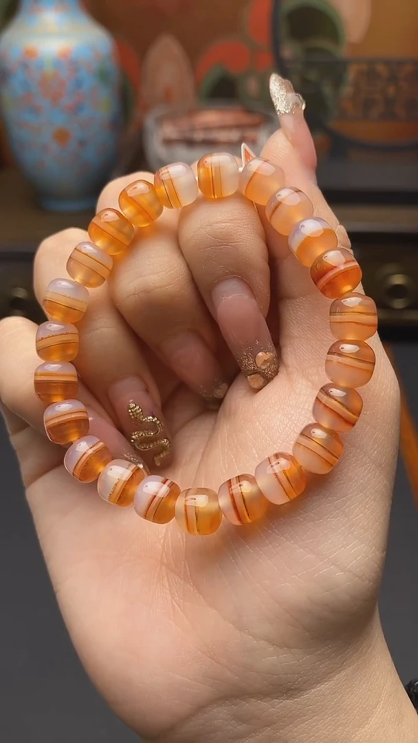 【闪购商品】玛瑙/玉髓手串未镶嵌一线手串