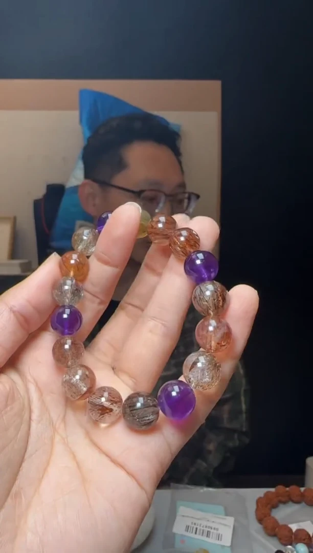 【闪购商品】水晶手串未镶嵌黑金超水晶DIY