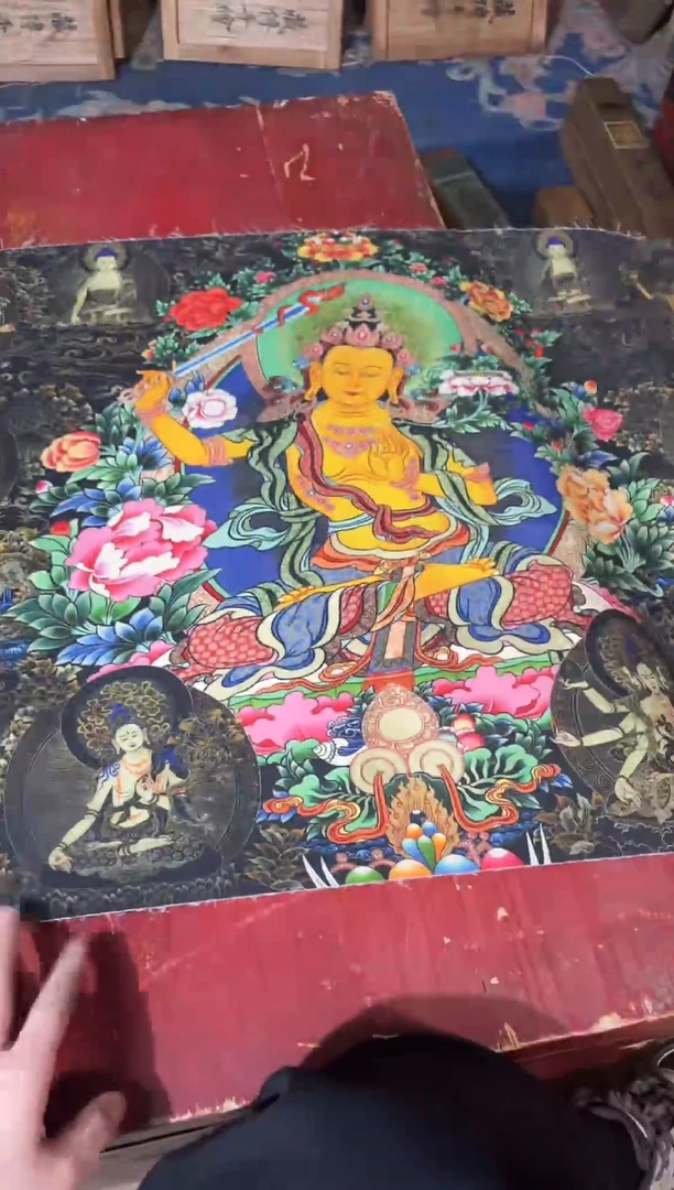 卷轴画龙妹的唐卡tk16