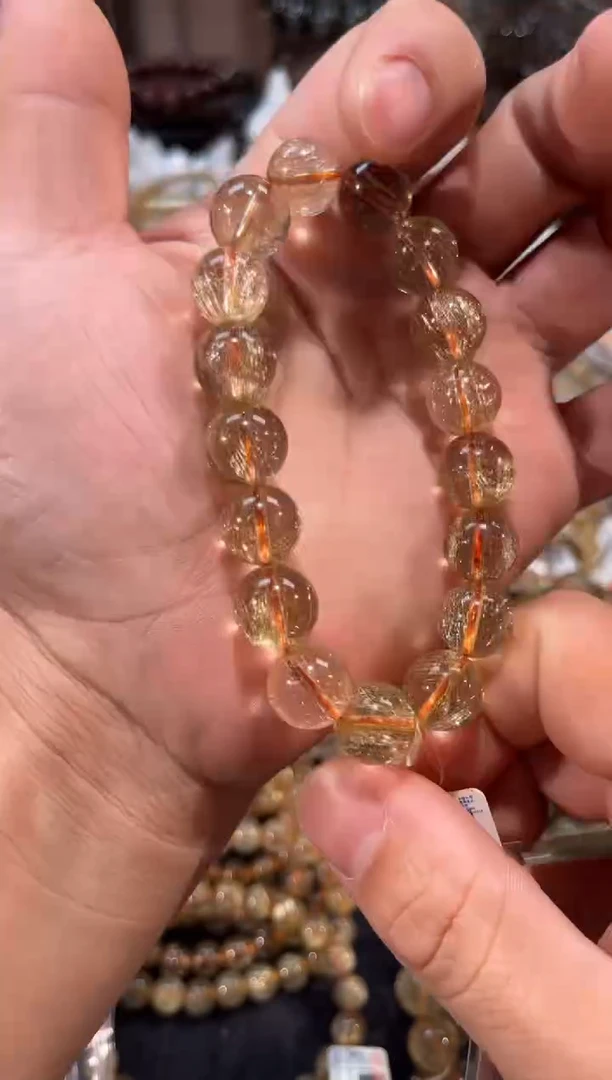 未镶嵌手串发晶SJ-307金发晶