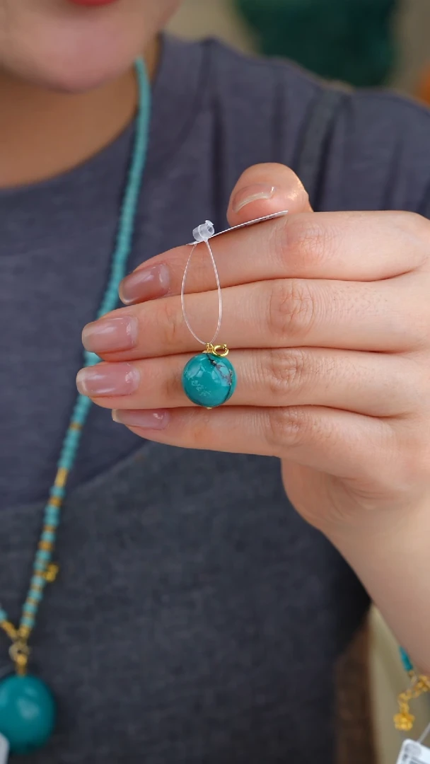 【闪购商品】绿松石吊坠(不含链)18K金镶嵌1