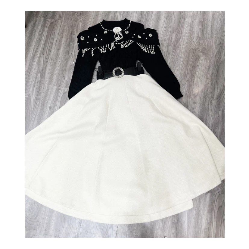 芙娜妮新款休闲洋气衣服女一整套穿搭气质显瘦女装套装F2432119