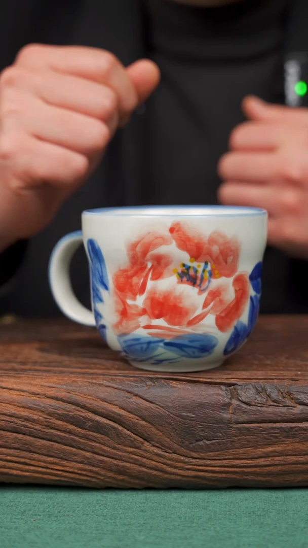 【闪购商品】瓷片72寻一缕瓷香杯釉下手工手绘瓷器