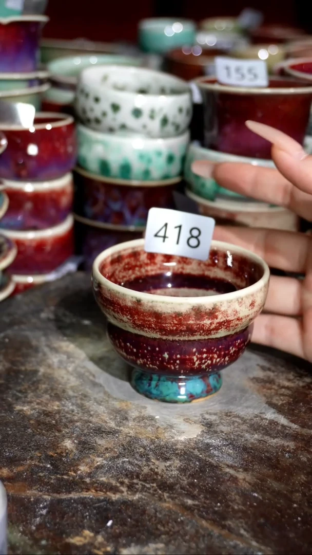 摆件精品窑变钧瓷茶器