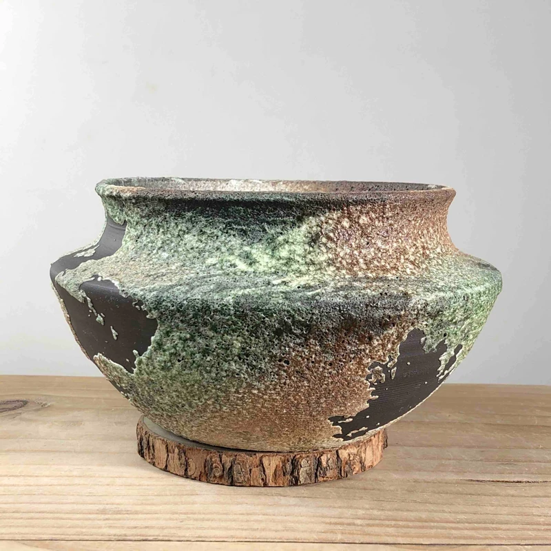 景德镇手工仿古诧寂风无孔花器花瓶复古做旧水培绿植水养鲜花摆件