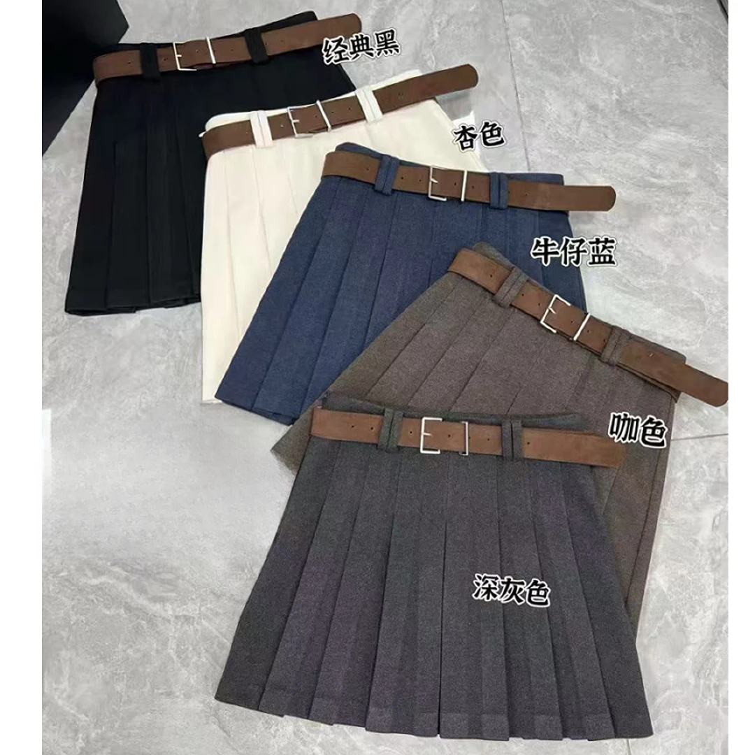 【锦衣服饰】TFYC 92316韩系时尚减龄百褶半身短裙