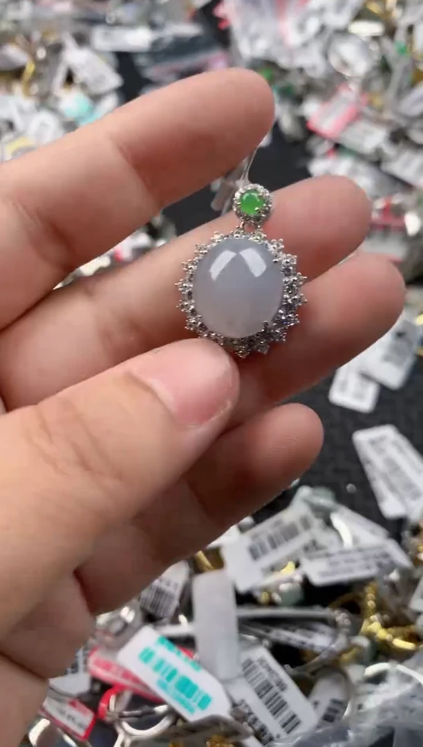 银S925镶嵌戒指翡翠888     6