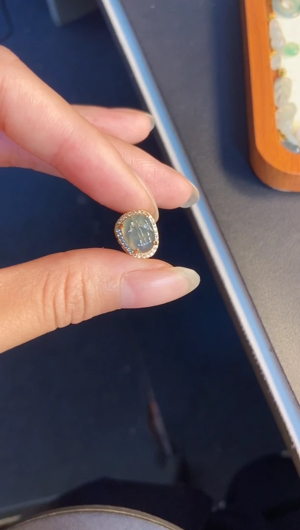 吊坠(不含链)银S925镶嵌翡翠1