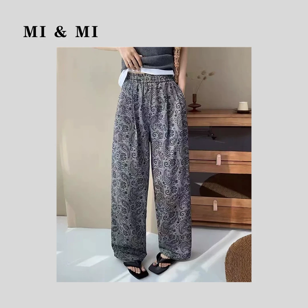 MI & MI 夏季上新腰果花小众百搭休闲裤 2502-114