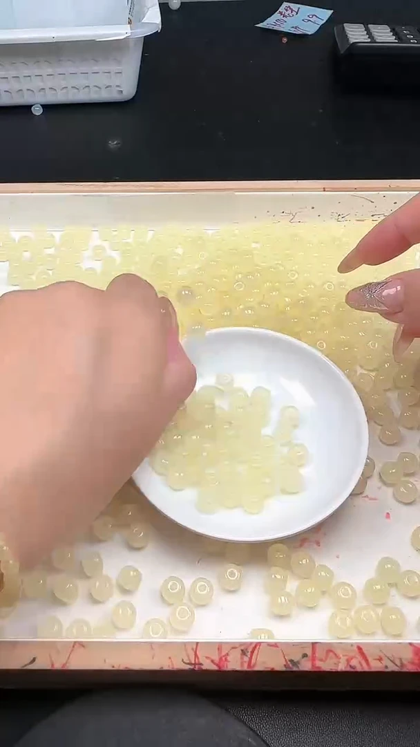 未镶嵌和田玉珠宝半成品蜂蜜水N434卡6*8MM 15颗