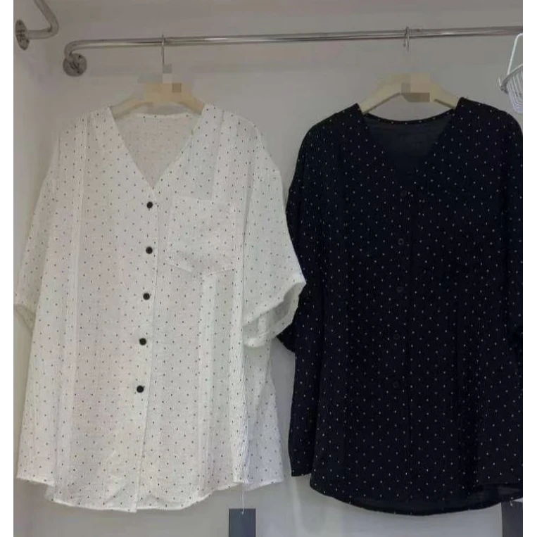 【蜜爷家】韩系夏季波点开衫915#