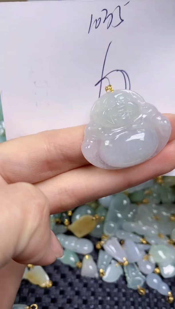 【闪购商品】翡翠颈饰18K金镶嵌天然缅甸A货翡翠