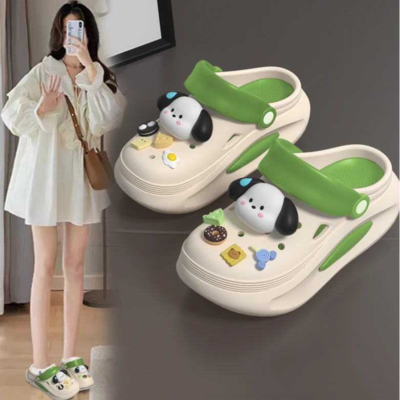 厚底洞洞鞋女款夏季外穿2024新款孕妇防滑凉鞋沙滩鞋包头拖鞋女士