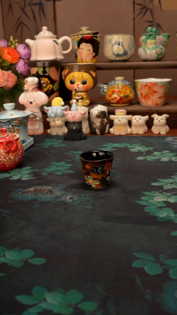 贰俩 莫奈的花园品茗杯