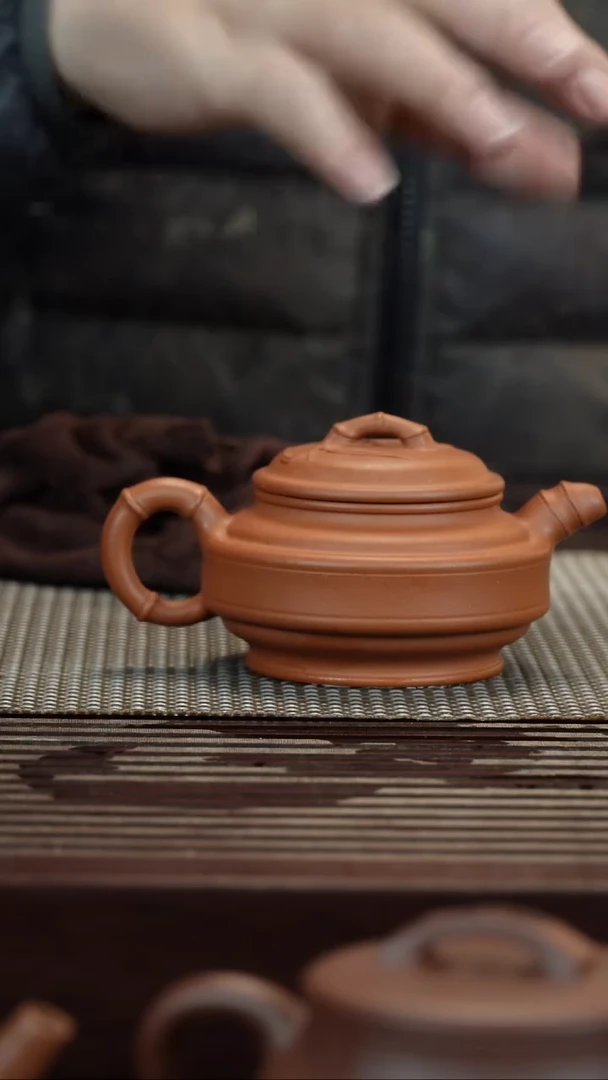 【闪购商品】紫砂茶壶双线竹鼓