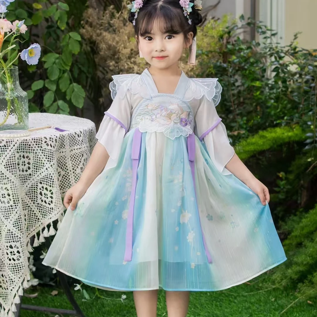 T101/T154女童汉服2025新款夏季连衣裙古风仙气裙子
