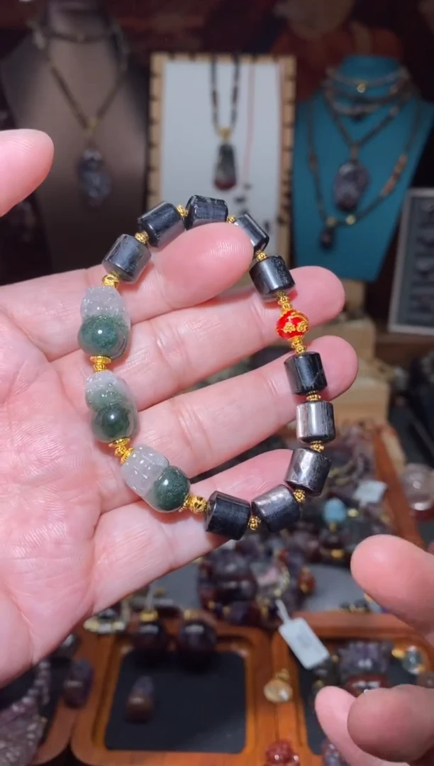 【闪购商品】辉石手串未镶嵌金运石绿幽