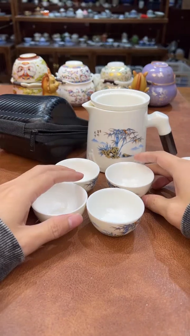 真的很便宜会开片的旅行茶具