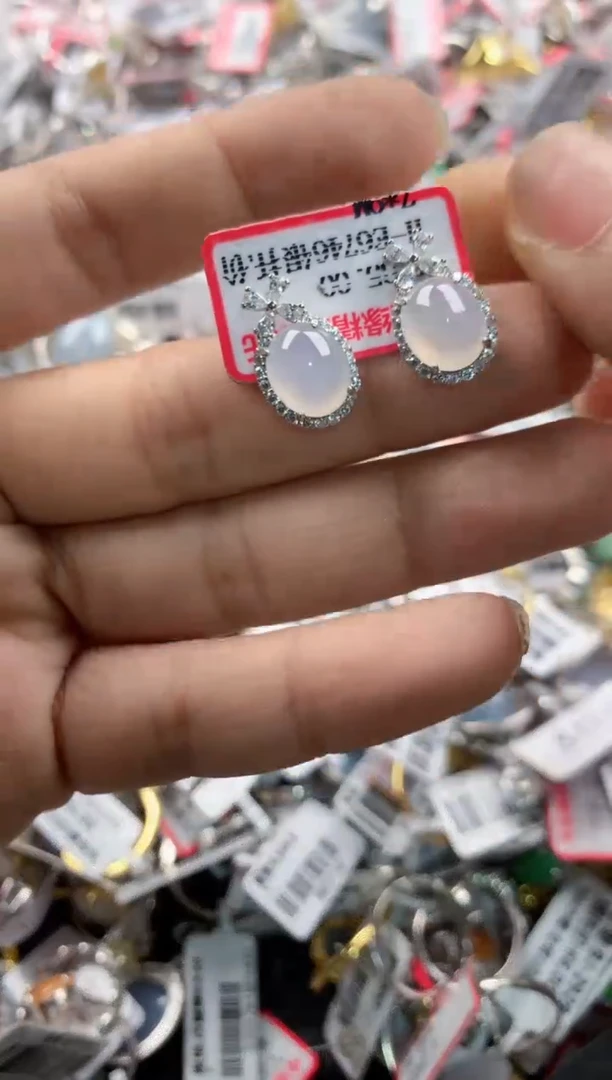 银S925镶嵌戒指翡翠555    9