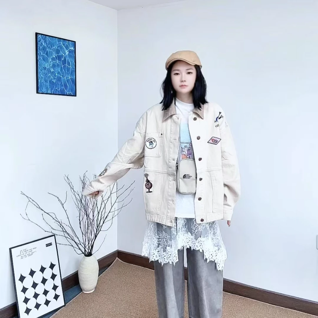 To be amazing 美式remake刺绣章仔vintage工装夹克