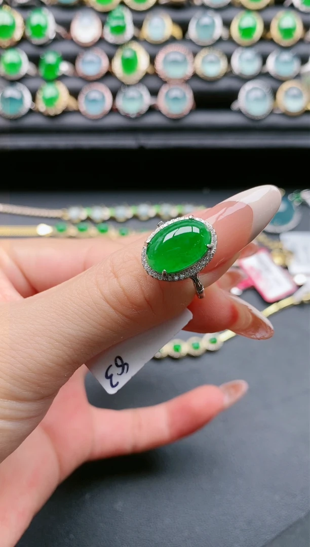 【闪购商品】翡翠戒指银S925镶嵌1111111