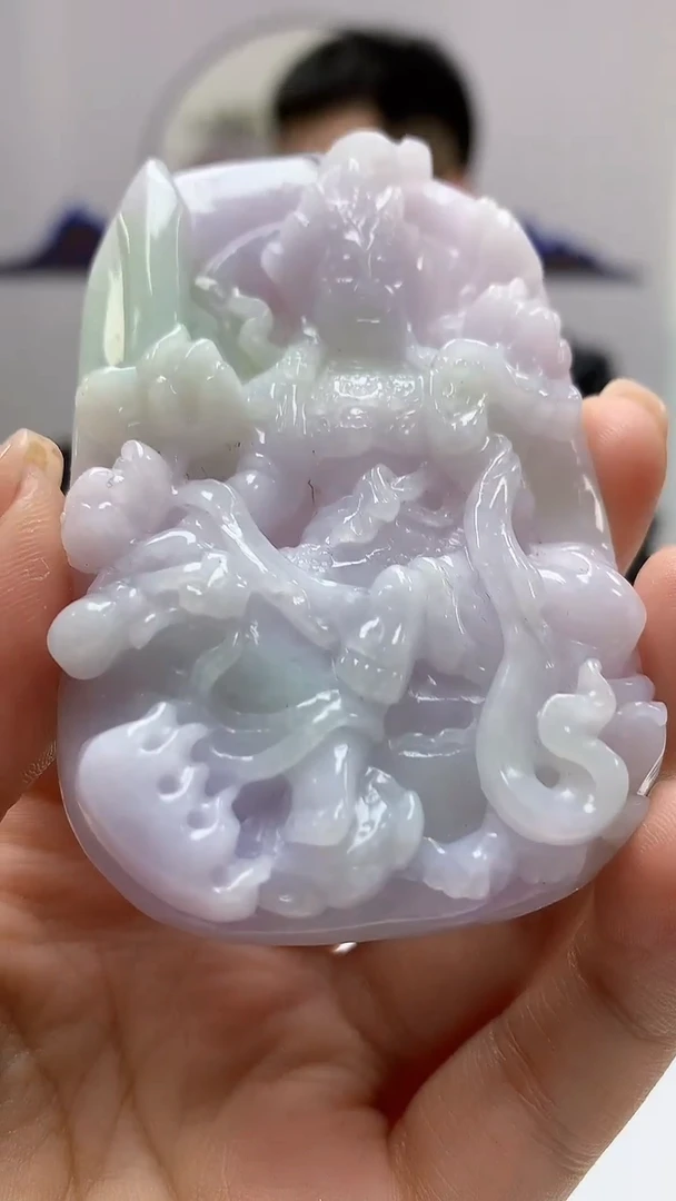 【闪购商品】定制翡翠未镶嵌5153ms-毛货46观音