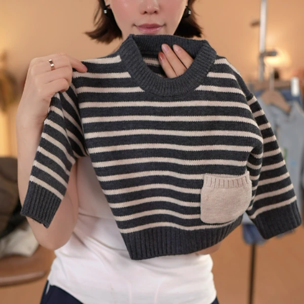 童装常规款针织衫条秋冬休闲时尚针织衫毛衣