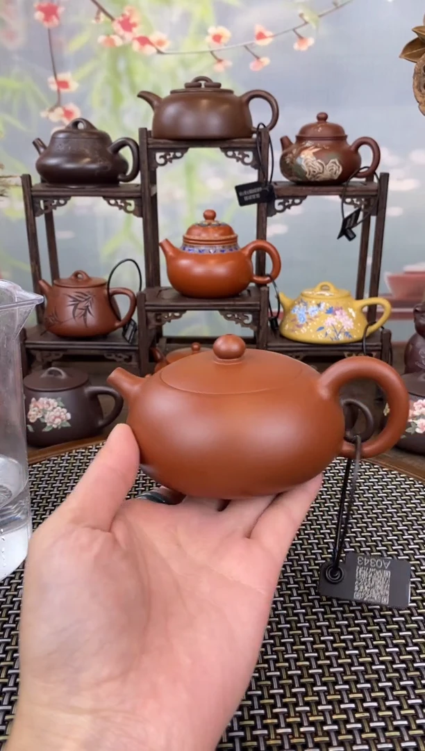 茶壶紫砂朱泥扁西施