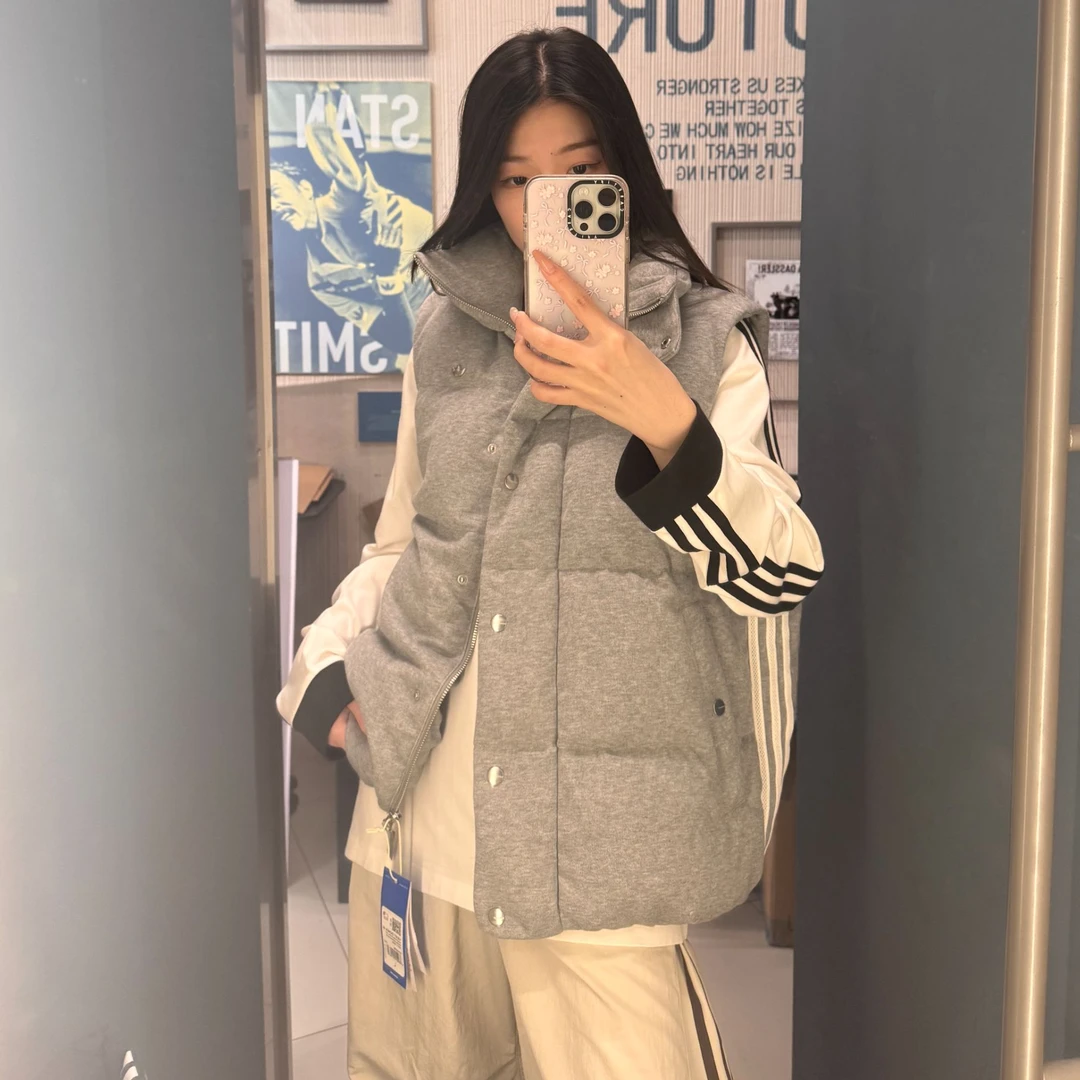 adidas三叶草 男女同款秋季休闲马甲保暖百搭休闲运动  KS8495 S