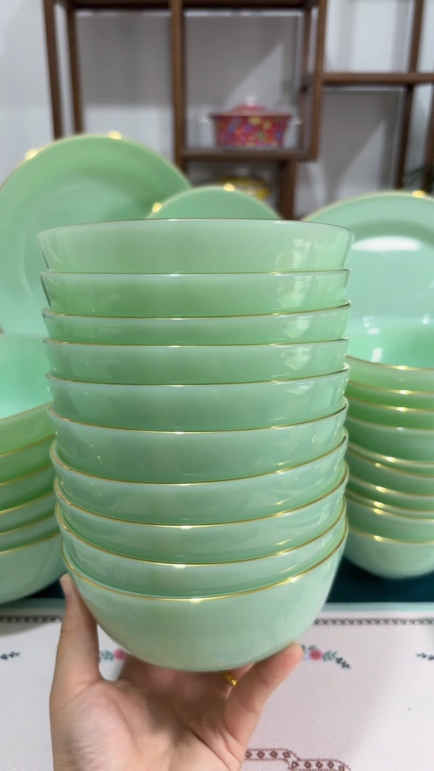 ·5.5英寸玉瓷碗10个口径13.8厘米