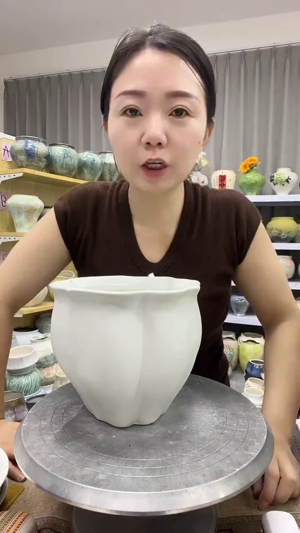 【10.15】陶瓷花盆直播  口径 15    高度16