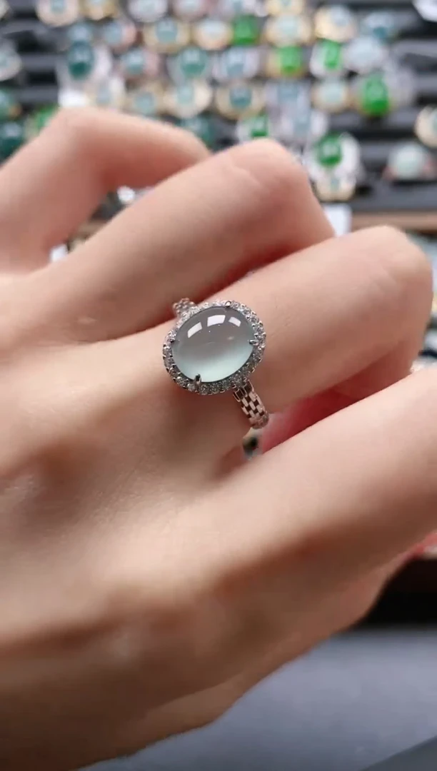 【闪购商品】翡翠戒指银S925镶嵌51511