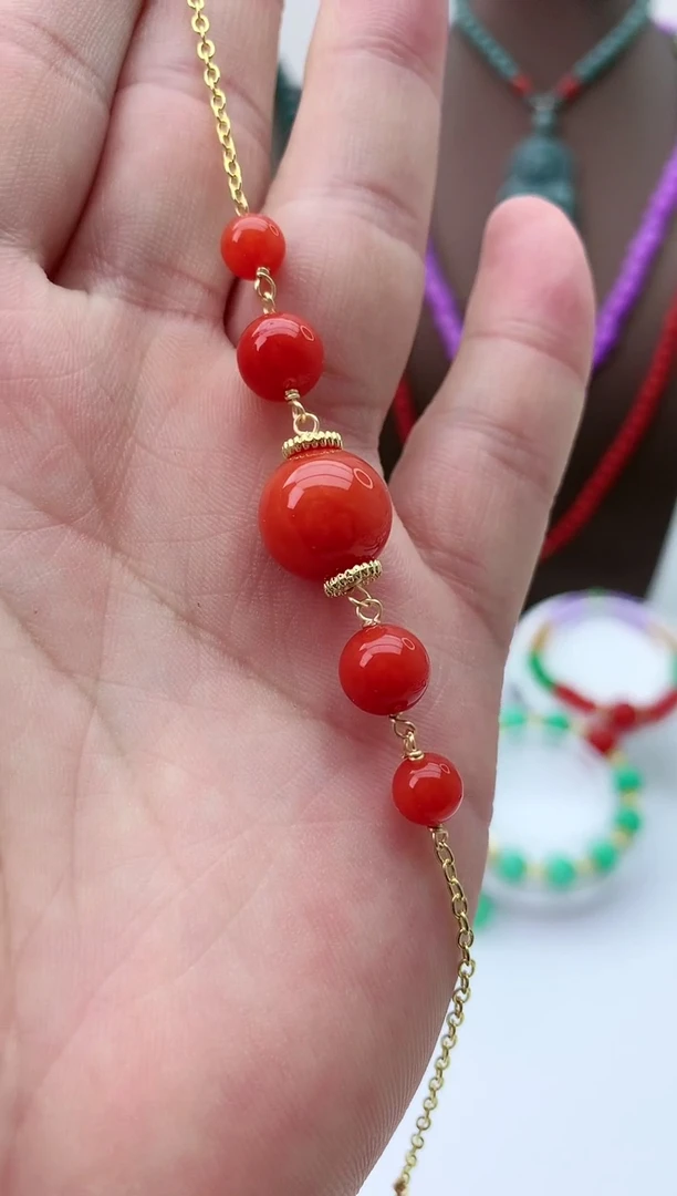 【闪购商品】翡翠手链14K金镶嵌S222手链