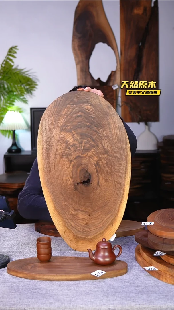 木北美黑胡桃原木.干裂疤结不属于商品质量问题完美主义者慎拍
